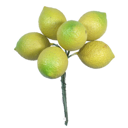 6 Large Vintage Composition Lemons ~ 1-3/4"