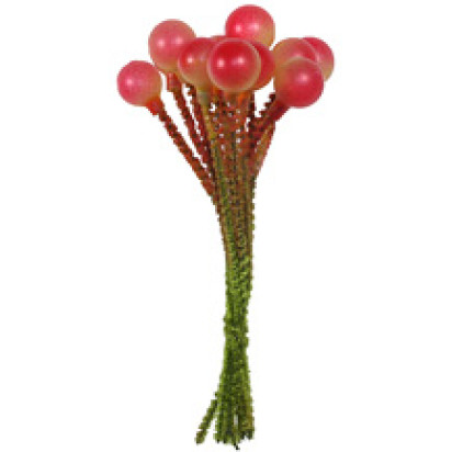 12 Vintage Glass Millinery Berries in Matte Orange Blush ~ 3/8"