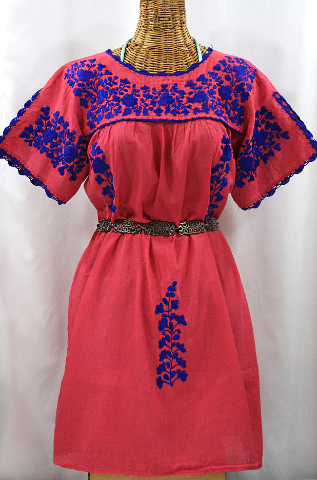 "La Primavera" and "La Caracola" Split-sleeve Embroidered Mini Dresses