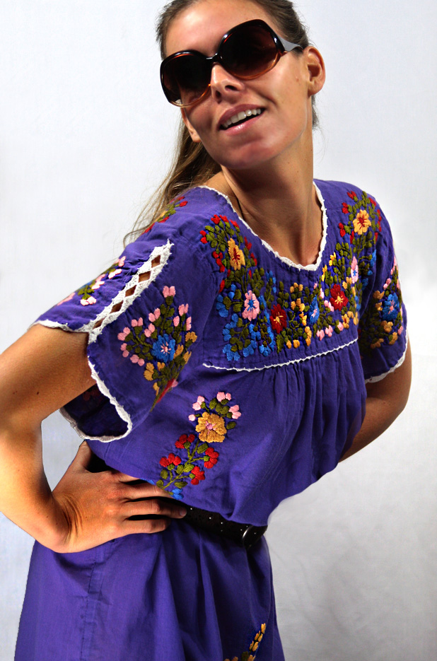 "Lijera Libre" Plus Size Embroidered Mexican Blouse - Greige + Multi